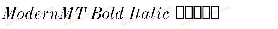 ModernMT Bold Italic字体转换